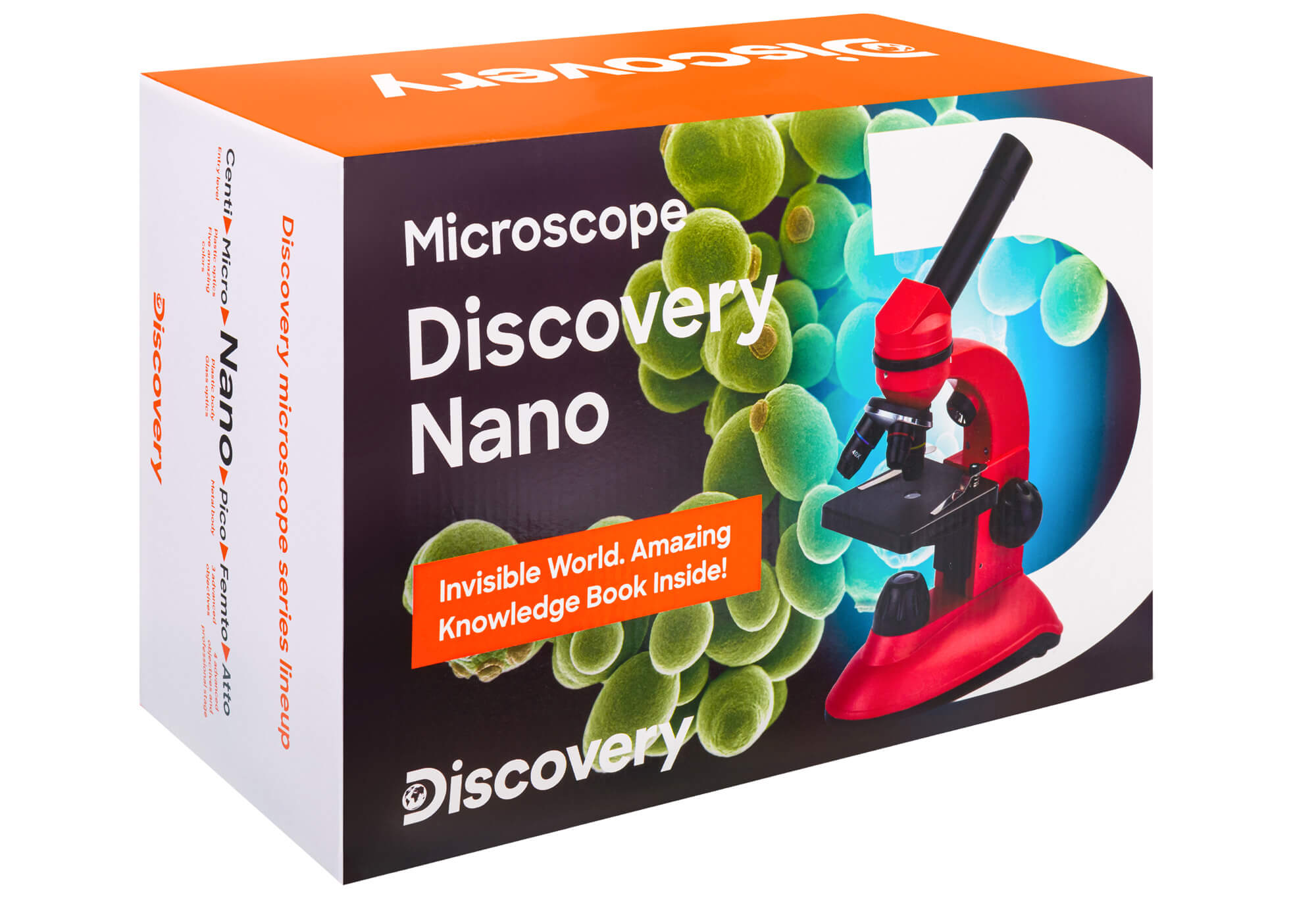 Mikroskop so vzdelávacou publikáciou Discovery Nano Polar, obal